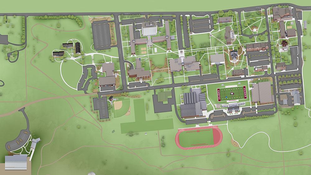 Chadron State College map illustration