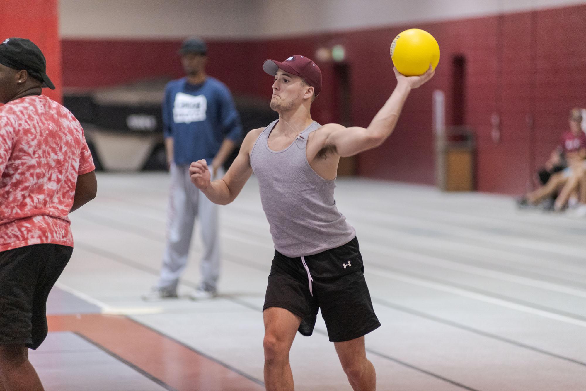 Photo of students playing intramural dodgeball